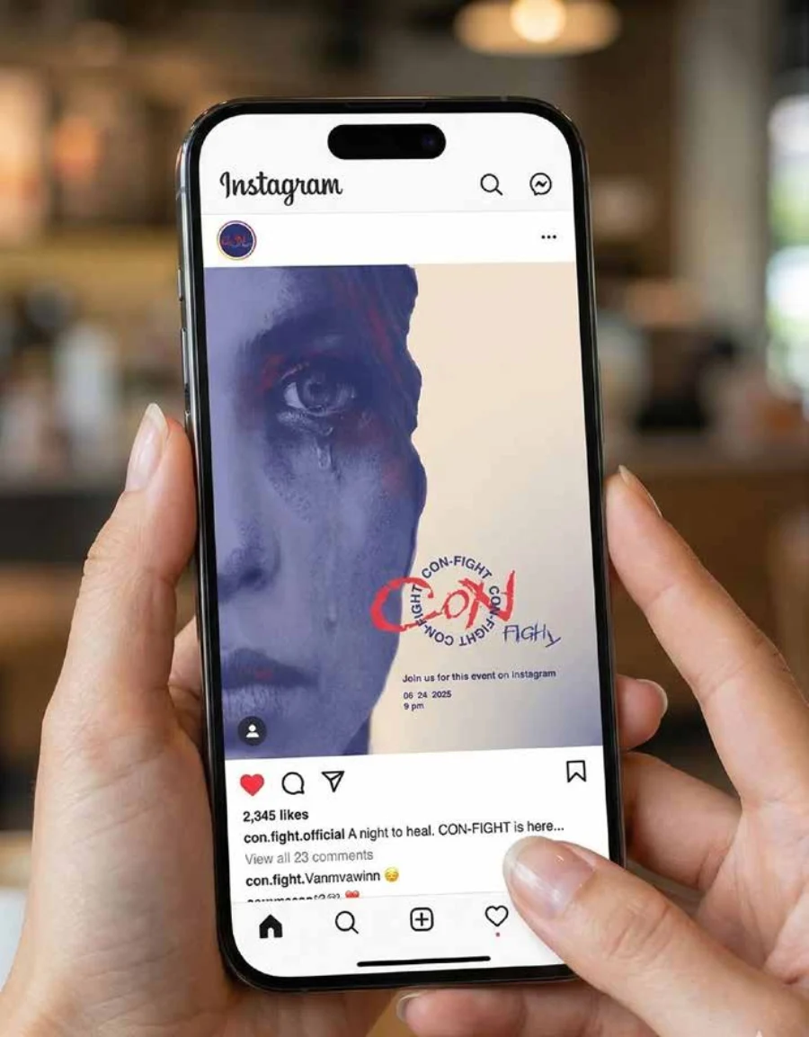 Con-Fight Instagram post mockup